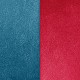 Cuir Les Georgettes 14mm bleu pétrole/framboise