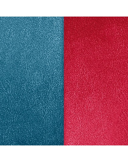 Cuir Les Georgettes 14mm bleu pétrole/framboise