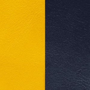 Cuir Les Georgettes 25mm jaune/marine