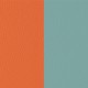 Cuir Les Georgettes 25mm orange/bleu nimbus