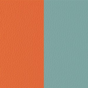 Cuir Les Georgettes 25mm orange/bleu nimbus