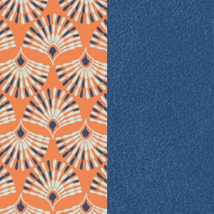 Cuir les Georgettes 40mm Paon/Bleu denim