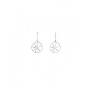 Boucles oreilles Georgettes Solaire 16mm argenté