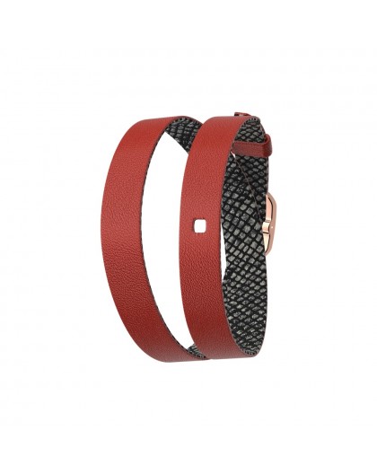 Bracelet montre Georgettes cuir double réversible
