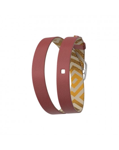 Bracelet montre Georgettes cuir double réversible
