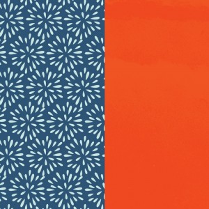 Cuir les Georgettes 40mm Plumetis/Orange vernis