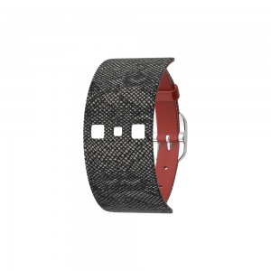 Bracelet montre Georgettes cuir large réversible