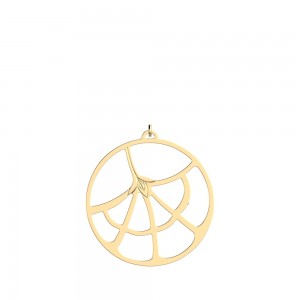 Pendentif Georgettes Fleur du nil rond 45mm doré