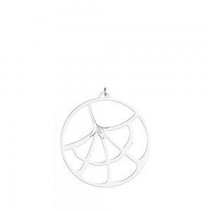 Pendentif Georgettes Fleur du nil rond 45mm argent