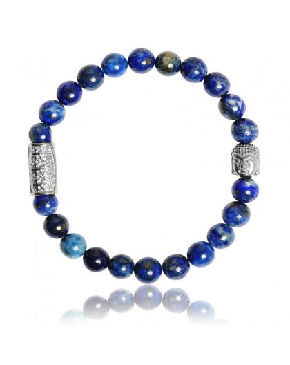 Bracelet Pierres naturelles Lapis lazuli Buddha