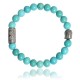 Bracelet Pierres naturelles Turquoise bleue Buddha