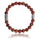 Bracelet Pierres naturelles Jaspe rouge Buddha