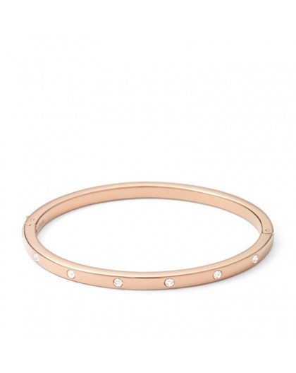Bracelet Fossil femme JF00843791 jonc rosé