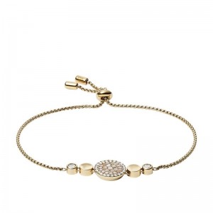 Bracelet Fossil JF03252710 femme strass doré