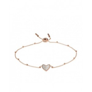 Bracelet Fossil JF03647791 coeur rosé