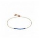 Bracelet Fossil JF03651791 perles bleues rosé