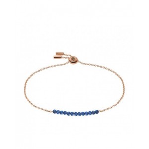 Bracelet Fossil JF03651791 perles bleues rosé