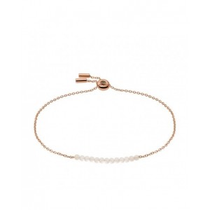 Bracelet Fossil JF03652791 perles blanches rosé