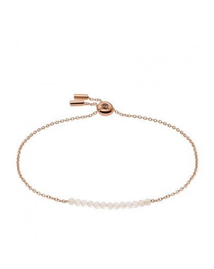 Bracelet Fossil JF03652791 perles blanches rosé
