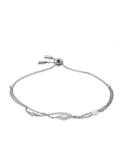 Bracelet Fossil JF03659040 nacre strass argenté