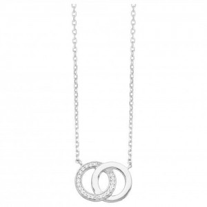 Collier argent oxydes zirconium cercles