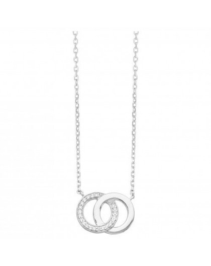 Collier argent oxydes zirconium cercles