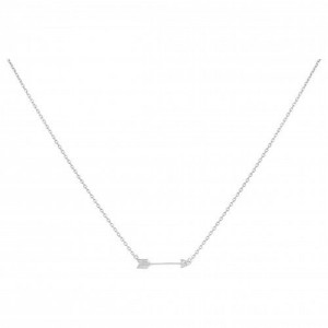 Collier argent oxydes zirconium flêche
