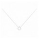 Collier argent rhodié double cercles