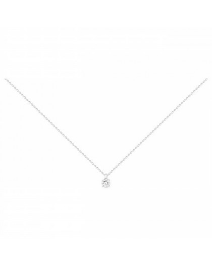 Collier argent oxyde Zirconium solitaire