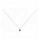 Collier argent oxyde de zirconium rouge