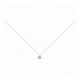 Collier argent solitaire oxyde de zirconium topaze