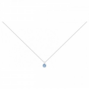 Collier argent solitaire oxyde de zirconium topaze