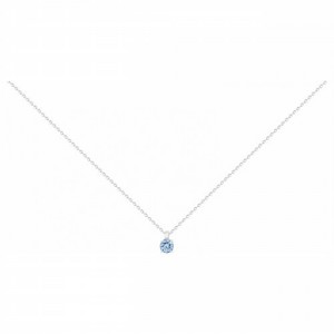 Collier argent solitaire oxyde de zirconium topaze