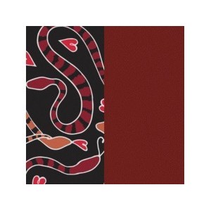 Cuir Les Georgettes 14mm Serpent coeur/Carmin