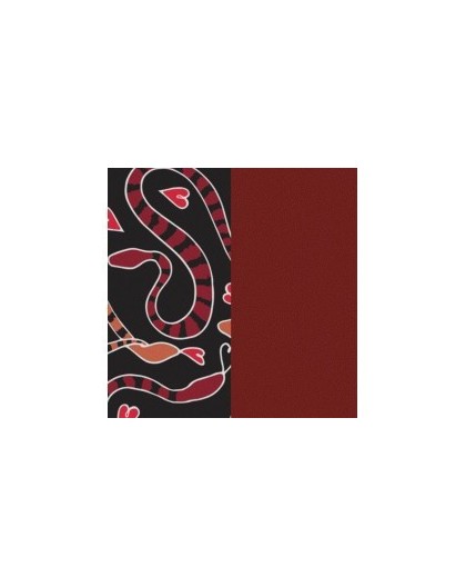 Cuir Les Georgettes 14mm Serpent coeur/Carmin