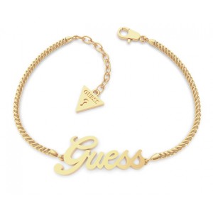 Bracelet Guess bijoux UBE79103-S logo acier doré