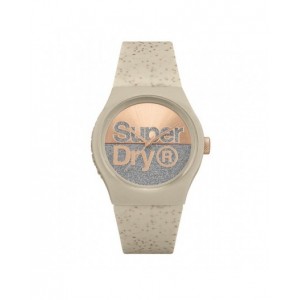 Montre Superdry mixte SYL006C beige pailletée