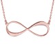 Collier plaqué or rose infini personnalisable 2 prénoms