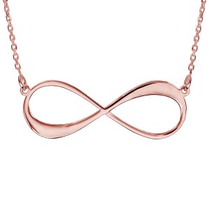 Collier plaqué or rose infini personnalisable 2 prénoms