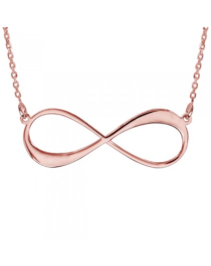 Collier plaqué or rose infini personnalisable 2 prénoms