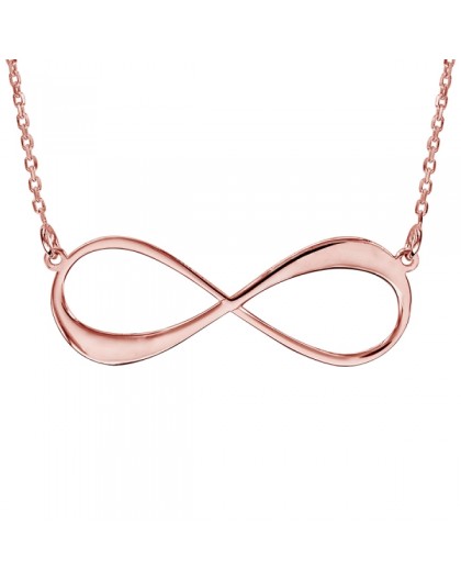 Collier plaqué or rose infini personnalisable 2 prénoms