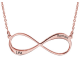 Collier plaqué or rose infini personnalisable 2 prénoms