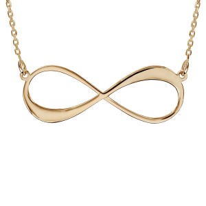 Collier plaqué or jaune infini personnalisable 2 prénoms