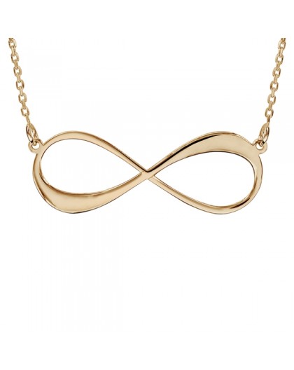 Collier plaqué or jaune infini personnalisable 2 prénoms