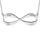 Collier Argent infini personnalisable 4 prénoms