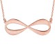 Collier plaqué or rose infini personnalisable 4 prénoms