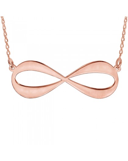 Collier plaqué or rose infini personnalisable 4 prénoms