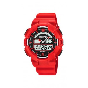 Montre Calypso K5772/2 double affichage rouge