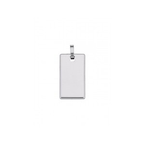 Pendentif argent plaque épaisse gravable