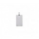 Pendentif argent rectangulaire motif clou de Paris